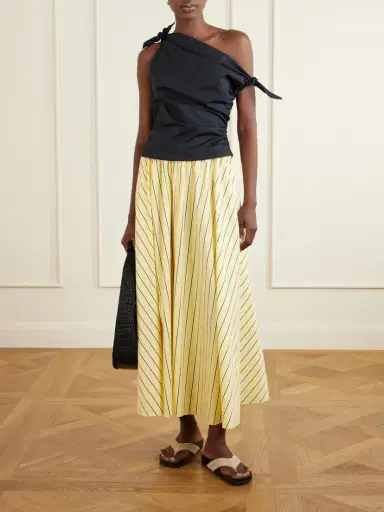 Staud Milano Striped Cotton-blend Maxi Skirt | Thumbnail 2 Staud Milano Striped Cotton-blend Maxi Skirt | Thumbnail 2