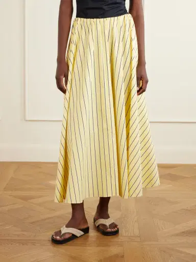 Staud Milano Striped Cotton-blend Maxi Skirt | Thumbnail 3 Staud Milano Striped Cotton-blend Maxi Skirt | Thumbnail 3