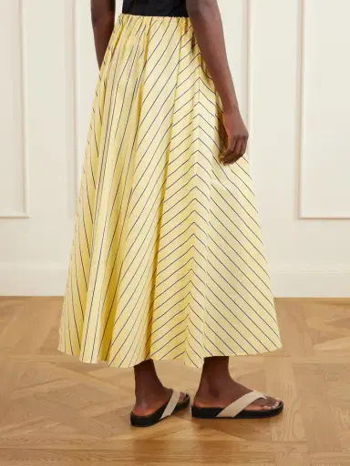 Staud Milano Striped Cotton-blend Maxi Skirt | Thumbnail 4 Staud Milano Striped Cotton-blend Maxi Skirt | Thumbnail 4