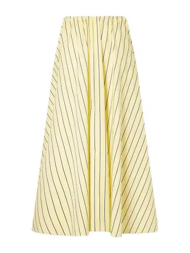 Staud Milano Striped Cotton-blend Maxi Skirt | Thumbnail 1 Staud Milano Striped Cotton-blend Maxi Skirt | Thumbnail 1
