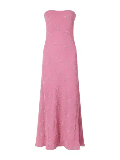Staud Cassie Strapless Bead-embellished Crinkled Modal-blend Organza Maxi Dress | Thumbnail 1 Staud Cassie Strapless Bead-embellished Crinkled Modal-blend Organza Maxi Dress | Thumbnail 1