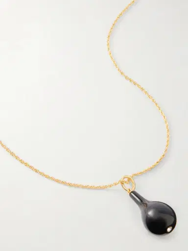 TOTEME Drop Gold-plated Onyx Necklace | Thumbnail 4 TOTEME Drop Gold-plated Onyx Necklace | Thumbnail 4
