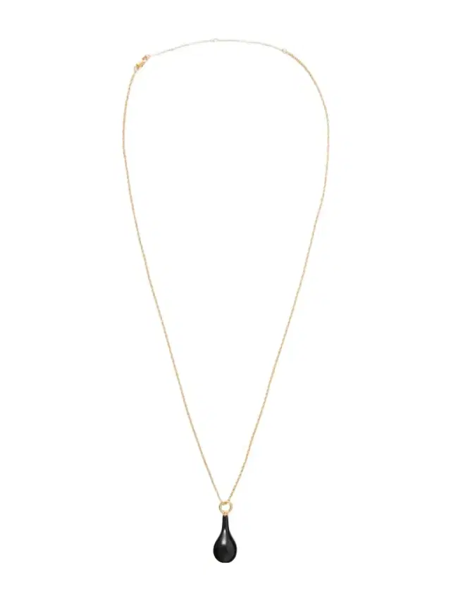 TOTEME Drop Gold-plated Onyx Necklace