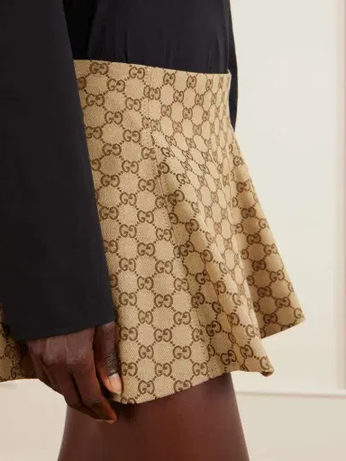 Gucci Logo-jacquard Cotton-blend Mini Skirt | Thumbnail 4 Gucci Logo-jacquard Cotton-blend Mini Skirt | Thumbnail 4