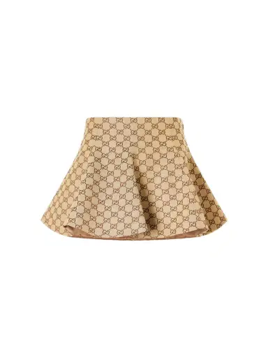 Gucci Logo-jacquard Cotton-blend Mini Skirt | Thumbnail 1 Gucci Logo-jacquard Cotton-blend Mini Skirt | Thumbnail 1
