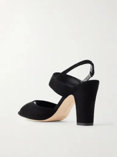 Manolo Blahnik Khiko 90 Suede Slingback Sandals | Thumbnail 3 Manolo Blahnik Khiko 90 Suede Slingback Sandals | Thumbnail 3