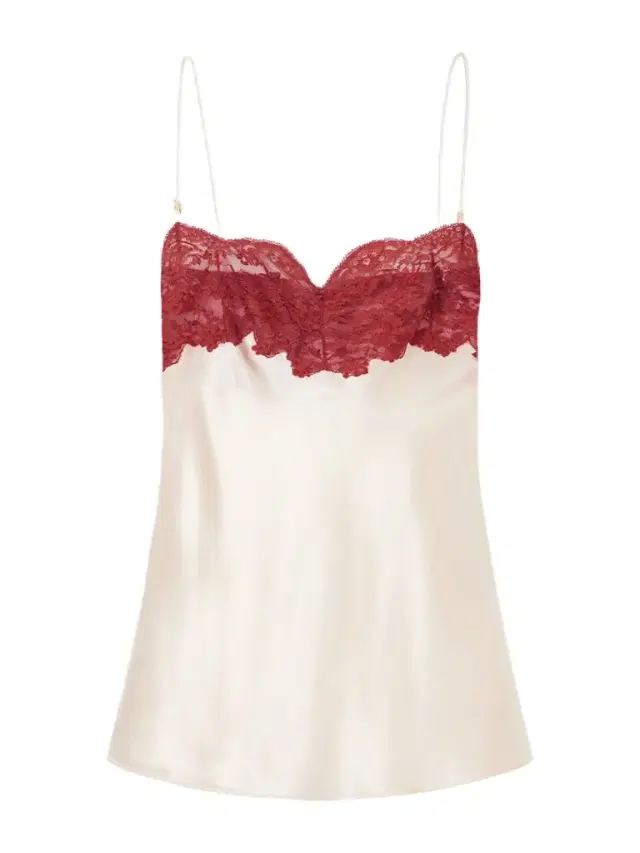 Lace-trimmed Silk-satin Camisole