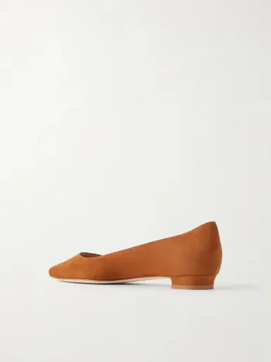 Manolo Blahnik Bb Suede Ballet Flats | Thumbnail 3
