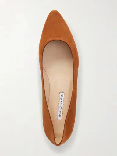 Manolo Blahnik Bb Suede Ballet Flats | Thumbnail 6