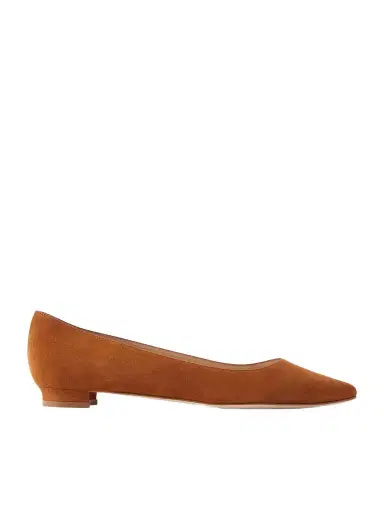 Manolo Blahnik Bb Suede Ballet Flats | Thumbnail 1
