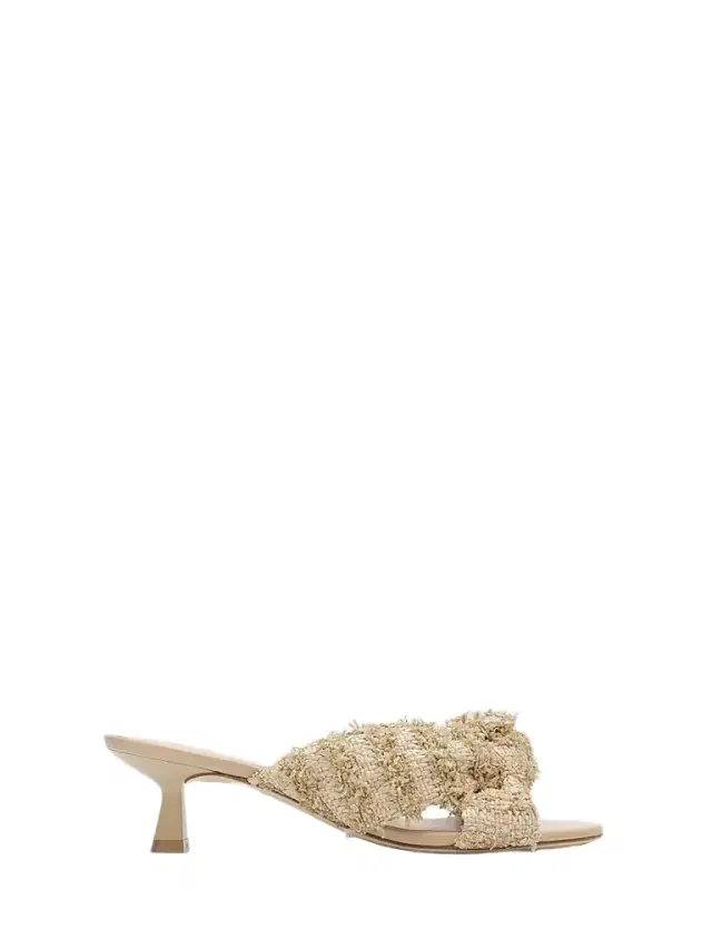 Stuart Weitzman Women's Soplaya 50MM Knotted Straw Mules - Natural