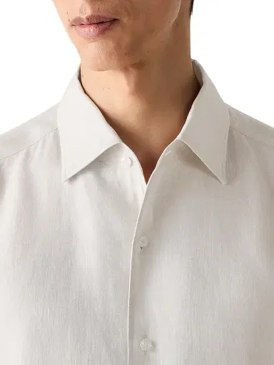 Zegna Men's Oasi Lino Shirt - Light Beige - Size XXL | Thumbnail 4