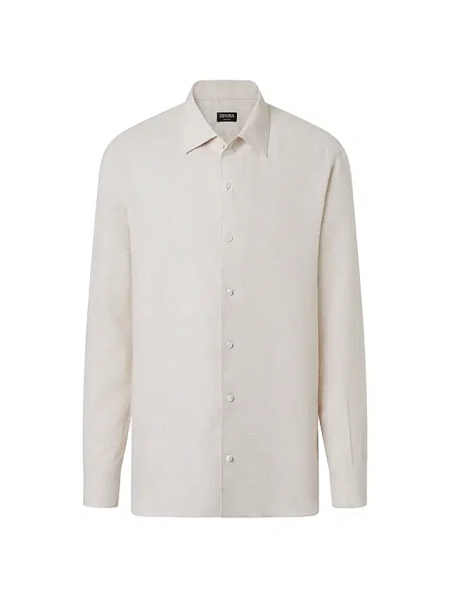 ZEGNA Men's Oasi Lino Shirt - Light Beige