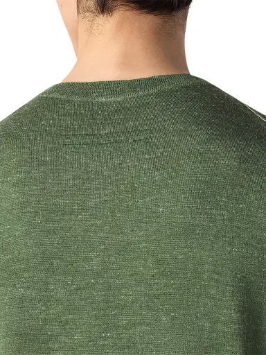 Zegna Men's Silk Cashmere and Linen Crewneck Sweater | Thumbnail 4 Zegna Men's Silk Cashmere and Linen Crewneck Sweater | Thumbnail 4