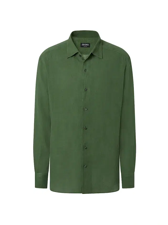 ZEGNA Men's Oasi Lino Shirt - Pine Green