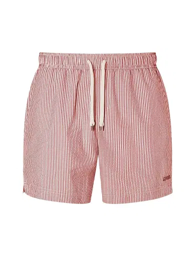 Zegna Men's Striped Swim Trunks - Dark Pink - Size Medium | Thumbnail 1