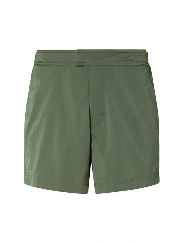 ZEGNA Men's 232 Road Brand Mark Rio Swim Trunks - Pine Green
