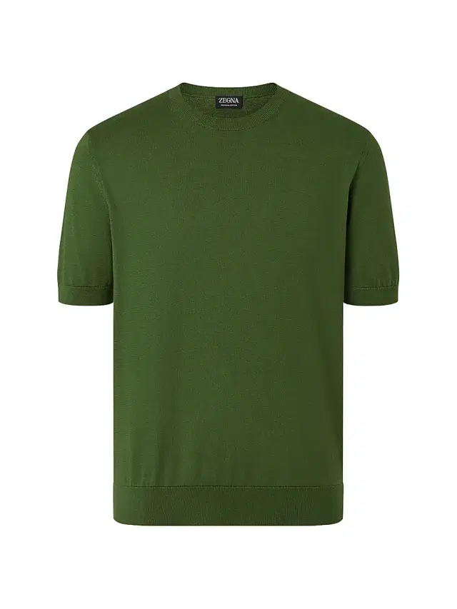 ZEGNA Men's Premium Cotton T-Shirt - Pine Green