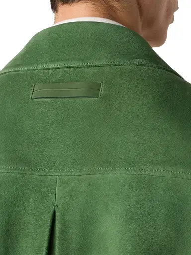 ZEGNA Men's Leather Blouson Jacket - Pine Green | Thumbnail 4
