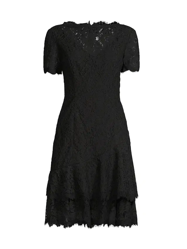 Shani Women's Floral Lace Dress - Black