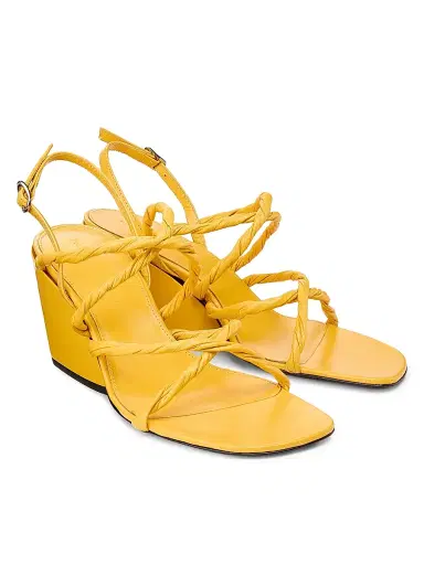 Proenza Schouler Women's Twisted Strap Leather Wedge Sandals | Thumbnail 2