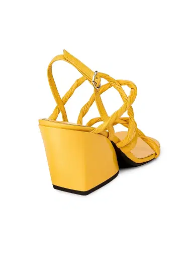 Proenza Schouler Women's Twisted Strap Leather Wedge Sandals | Thumbnail 3