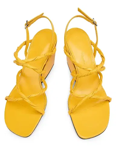 Proenza Schouler Women's Twisted Strap Leather Wedge Sandals | Thumbnail 4