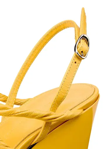 Proenza Schouler Women's Twisted Strap Leather Wedge Sandals | Thumbnail 5