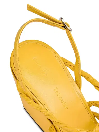 Proenza Schouler Women's Twisted Strap Leather Wedge Sandals | Thumbnail 6