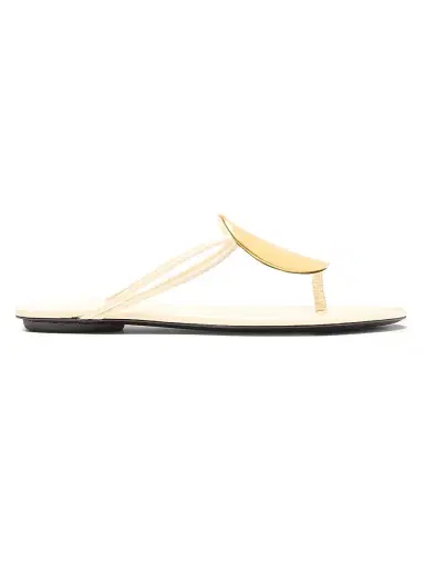 Proenza Schouler Women's Uma Embellished Leather Sandals - Marzipan - Size 10 | Thumbnail 1 Proenza Schouler Women's Uma Embellished Leather Sandals - Marzipan - Size 10 | Thumbnail 1