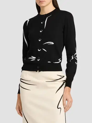 Moschino Women's Patterned Knit Cardigan - Multi | Thumbnail 4