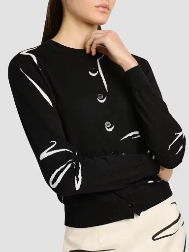 Moschino Women's Patterned Knit Cardigan - Multi | Thumbnail 5