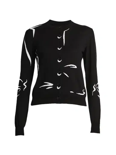 Moschino Women's Patterned Knit Cardigan - Multi | Thumbnail 1