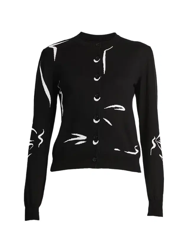 Moschino Women's Patterned Knit Cardigan - Multi