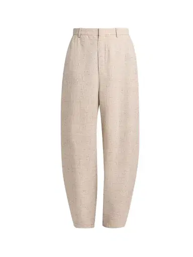 MOSCHINO Women's Tweed Tapered-Leg Trousers - Multi Beige | Thumbnail 1