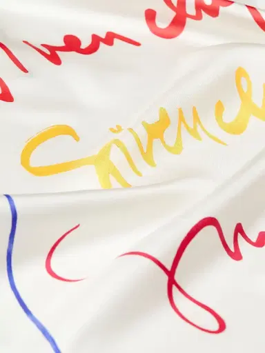 Givenchy Women's Square Scarf in Silk with Signature | Thumbnail 2 Givenchy Women's Square Scarf in Silk with Signature | Thumbnail 2