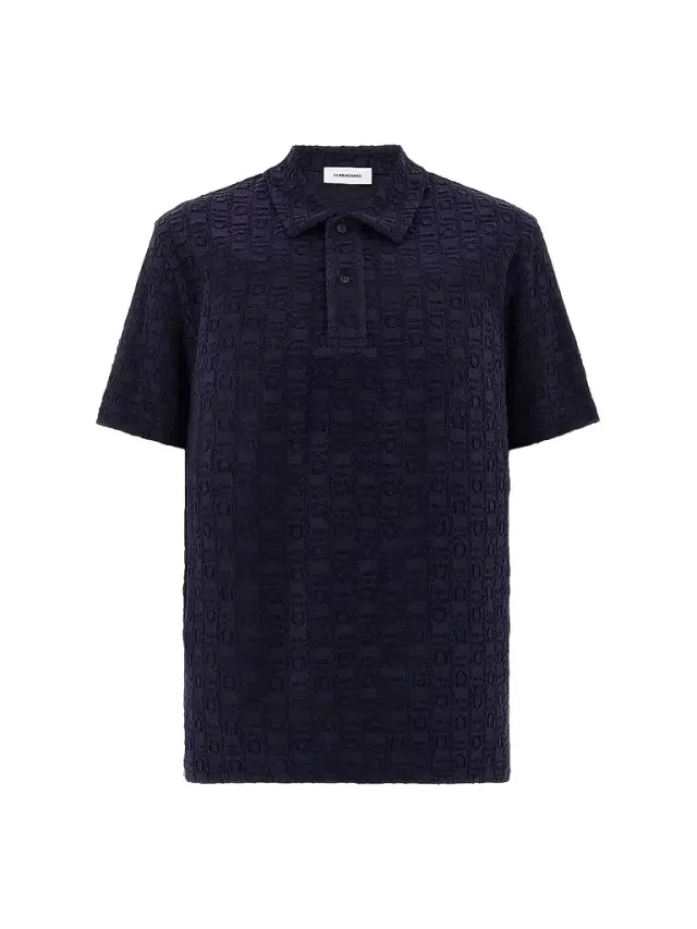 Men's Monogram Cotton Polo Shirt - New Navy