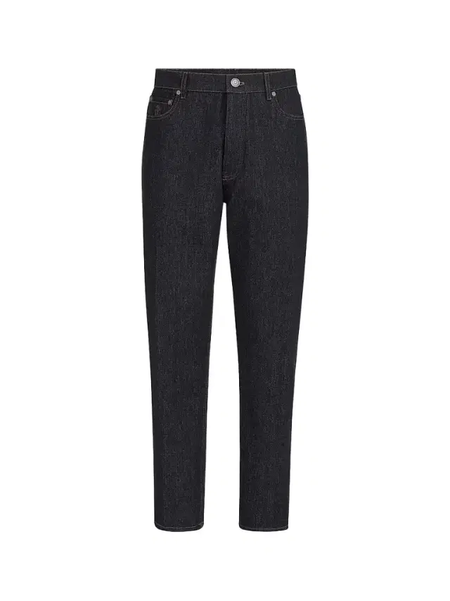 Brunello Cucinelli Men's No-Fade Denim Iconic Fit Five-Pocket Jeans - Dark Denim