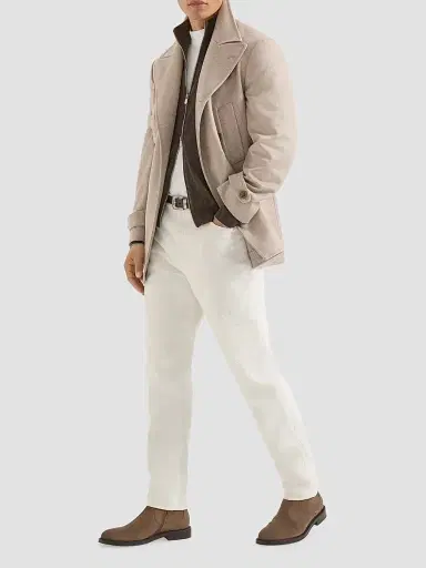Brunello Cucinelli Men's Cashmere High-Neck Cardigan with Zipper - Brown - Size 50 | Thumbnail 7 Brunello Cucinelli Men's Cashmere High-Neck Cardigan with Zipper - Brown - Size 50 | Thumbnail 7