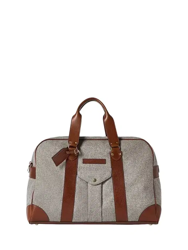 Brunello Cucinelli Men's Wool, Alpaca and Cashmere Flannel Street Bag - Medium Grey