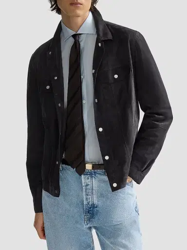 Brunello Cucinelli Men's Suede Four-Pocket Jacket | Thumbnail 5 Brunello Cucinelli Men's Suede Four-Pocket Jacket | Thumbnail 5