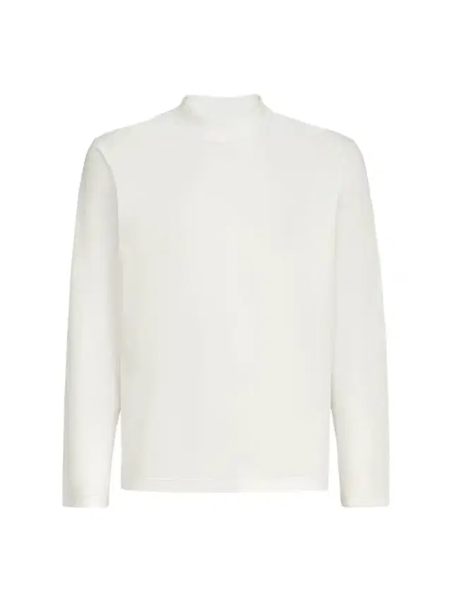 Brunello Cucinelli Men's Cotton Jersey Long Sleeve Mock Neck T-Shirt - Off White