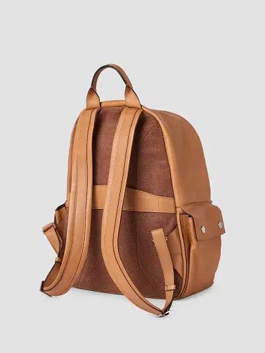 Brunello Cucinelli Men's Cowhide Travel Backpack - Cognac | Thumbnail 3