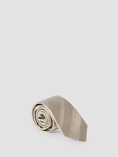 Brunello Cucinelli Men's Striped Silk Tie | Thumbnail 2
