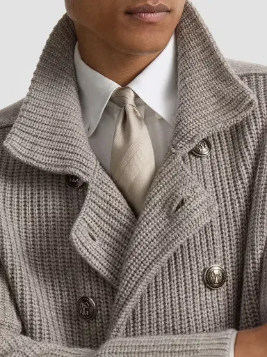 Brunello Cucinelli Men's Striped Silk Tie | Thumbnail 3