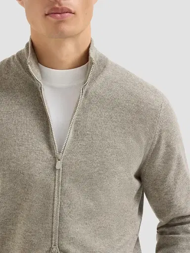 Brunello Cucinelli Men's Cashmere High-Neck Cardigan with Zipper - Beige - Size 52 | Thumbnail 6 Brunello Cucinelli Men's Cashmere High-Neck Cardigan with Zipper - Beige - Size 52 | Thumbnail 6