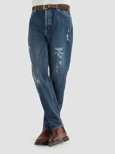 Brunello Cucinelli Men's Denim Iconic Fit Five-Pocket Jeans with Rips - Dark Denim - Size 40 | Thumbnail 5 Brunello Cucinelli Men's Denim Iconic Fit Five-Pocket Jeans with Rips - Dark Denim - Size 40 | Thumbnail 5