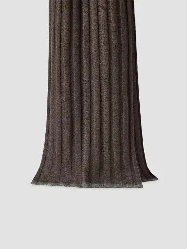 Brunello Cucinelli Men's Cashmere Rib Knit Scarf | Thumbnail 2 Brunello Cucinelli Men's Cashmere Rib Knit Scarf | Thumbnail 2