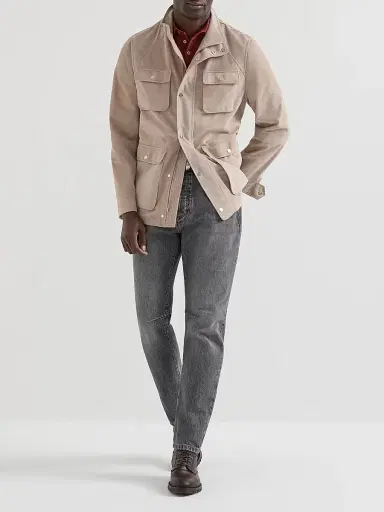 Brunello Cucinelli Men's Greyscale Denim Leisure Fit Five-Pocket Jeans - Medium Grey - Size 48 | Thumbnail 6