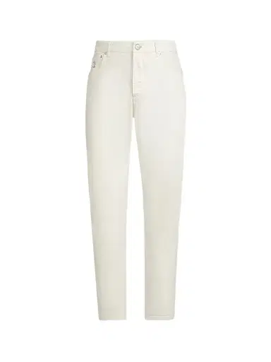 Brunello Cucinelli Men's Garment-Dyed Comfort Denim Five-Pocket Jeans - White | Thumbnail 1 Brunello Cucinelli Men's Garment-Dyed Comfort Denim Five-Pocket Jeans - White | Thumbnail 1